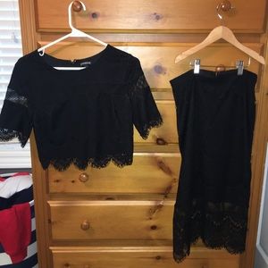 Crop top and skirt set